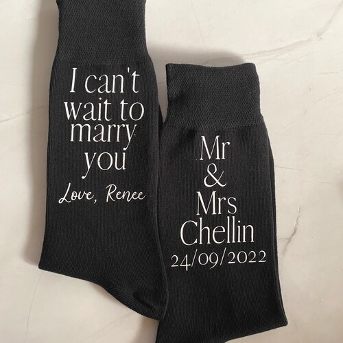 Personalised Wedding Party Socks / Groomsmen Gift Etsy Australia