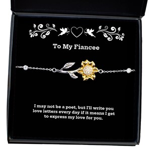 Süße Verlobte Geschenke, ich mag kein Dichter sein, aber ich schreibe Dir Liebesbriefe jeden Tag wenn es, Knebel Urlaub Sonnenblumen Armband von