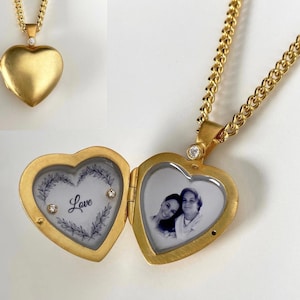 Personalized Custom Heart Locket Necklace