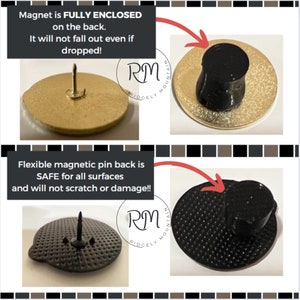 Magnetic Pin Back Convert Enamel Lapel Pins to Fridge Magnets Magnet ...
