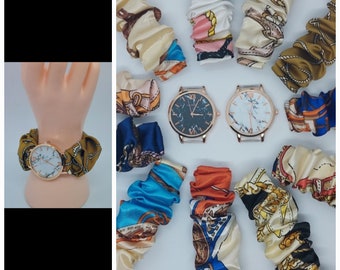 Wrist Watches, Scrunchie Watch, Bracelet Ribbon, Woman Watch, Custom Watch, Unique Jewelry, Trendy, Gift Idea