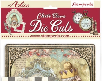 Matrices Découpe Transparentes Alice - Breloques Scrapbooking Stamperia - Lot Assorti