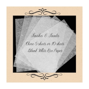 Blank White Rice Paper A4 Size for Decoupage Crafts Cards Origami Natural Fiber Mulberry Paper, High Quality, Five Sheets