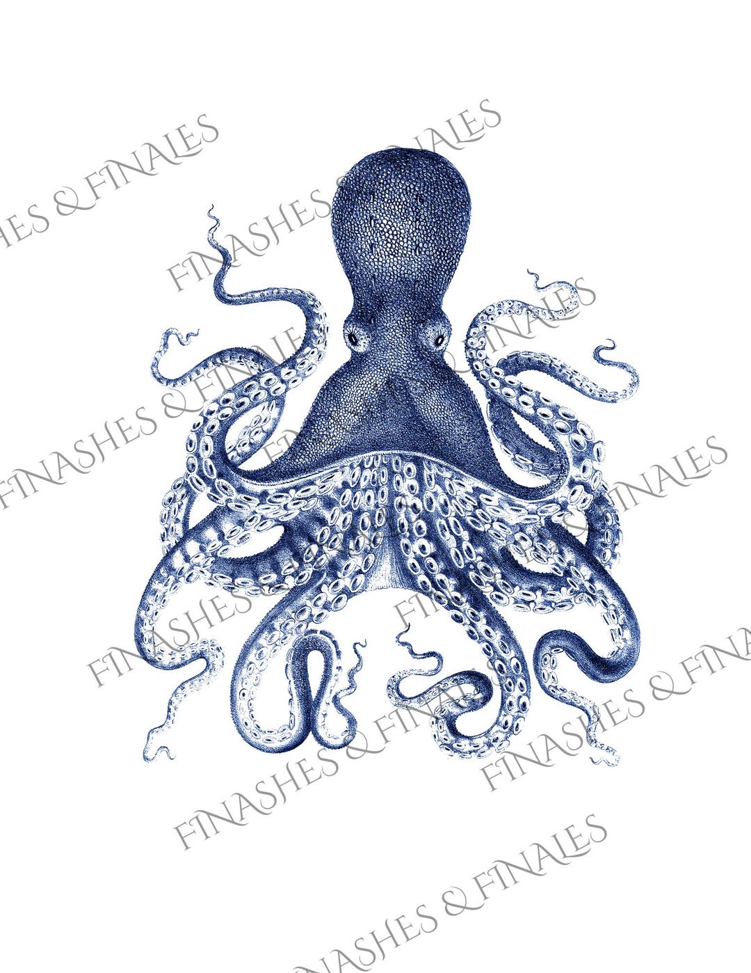 Large Blue Octopus Rice Paper for Decoupage and Crafts Choose One A4 ...