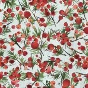 Decoupage Napkins Christmas Green Holly and Red Berries, Three Luncheon Size Napkins for Scrapbooking, Decoupage, Journaling, Cards and More