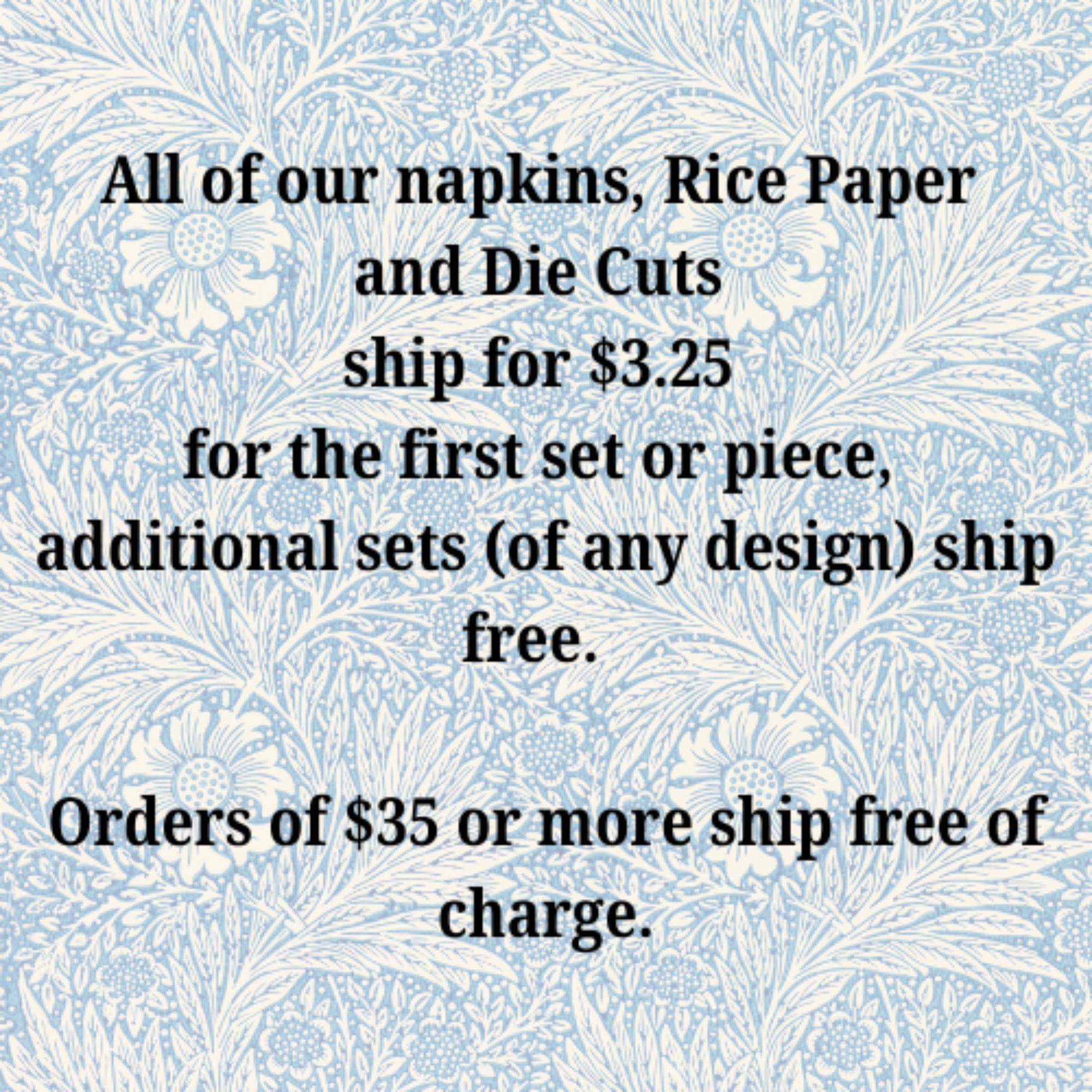 Decoupage Napkins Delft Blue Flowers Blue and White Classic Pattern ...