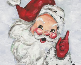 Decoupage Napkins Traditional Christmas Santa Claus  Includes Three Individual Premium Quality Cocktail Size Paper Napkins