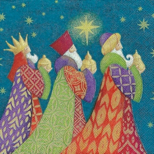 Decoupage Napkins Three Kings  Three Wise Men Kings Gift Includes Three Individual Premium Quality Luncheon Size Paper Napkins