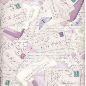 NEW Stamperia Rice Paper Provence Letters, A4 Size for Decoupage, Cards, Journals Pattern #DFSA4676 New Pattern