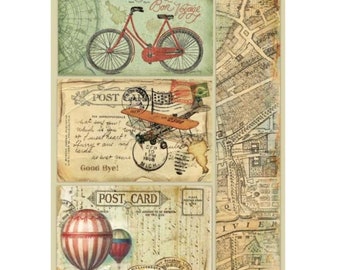 Stamperia A4 Decoupage Rice Paper - Air Balloons - Etsy