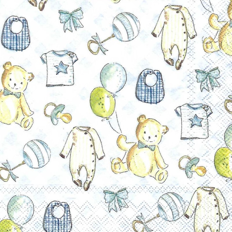 Cloth Napkins - Gingham Blue  Set of 2