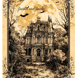 Halloween Haunted House Rice Paper Chose One A4 or Two A5 Size Sheets Creepy Old House Under a Full Moon with Bats