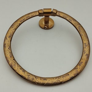 Unlacquered brass towel ring outlet