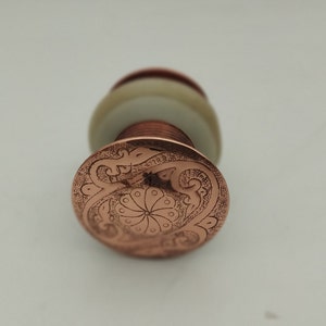 Solid Copper Sink Drain: Unlacquered Pop-Up Drain - 1.5 Inch image 3
