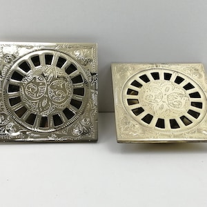 antique brass floor drain shower for bathroom Patterned shower drain for bathroom