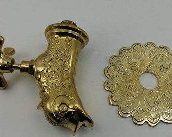 Moroccan Bathroom Faucet, Brass Fish Faucet - Sink Faucet - Brass Kitchen Faucet, Solid Brass Embossed Fish Faucet