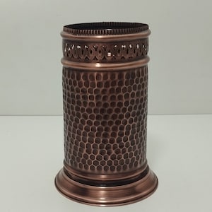 Cestino portaoggetti in ottone martellato marocchino su bidoni della spazzatura / Decorazione per WC in ottone - Accessori per il bagno