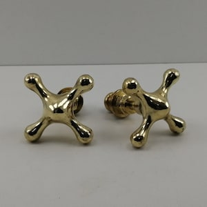 Solid Brass Cross Arm Faucet Handles 1/2" Standard,Faucet brass,Antique Brass Faucet,