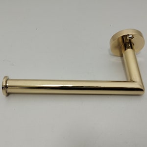 Suporte de papel higiênico de latão sem laca, suporte de rolo de papel higiênico para banheiro, cozinha, banheiro, suporte de papel higiênico de parede estilo fazenda