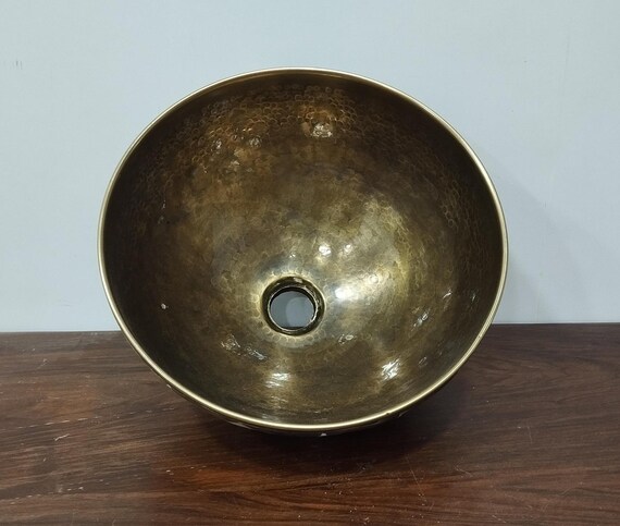 Fregadero de baño de bronce con resina, fregadero de recipiente de