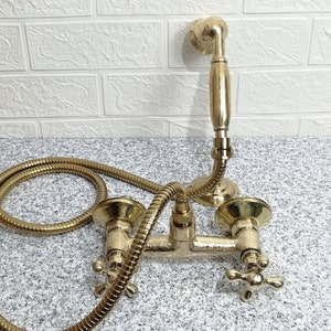 Handbrause aus massivem Messing, 100% marokkanische Gravur, Handbrause, Messingduscharmatur