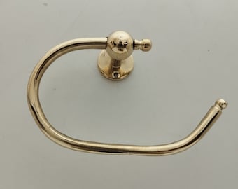 Handmade Brass Toilet Paper Holder: Unpolished Bathroom Decor