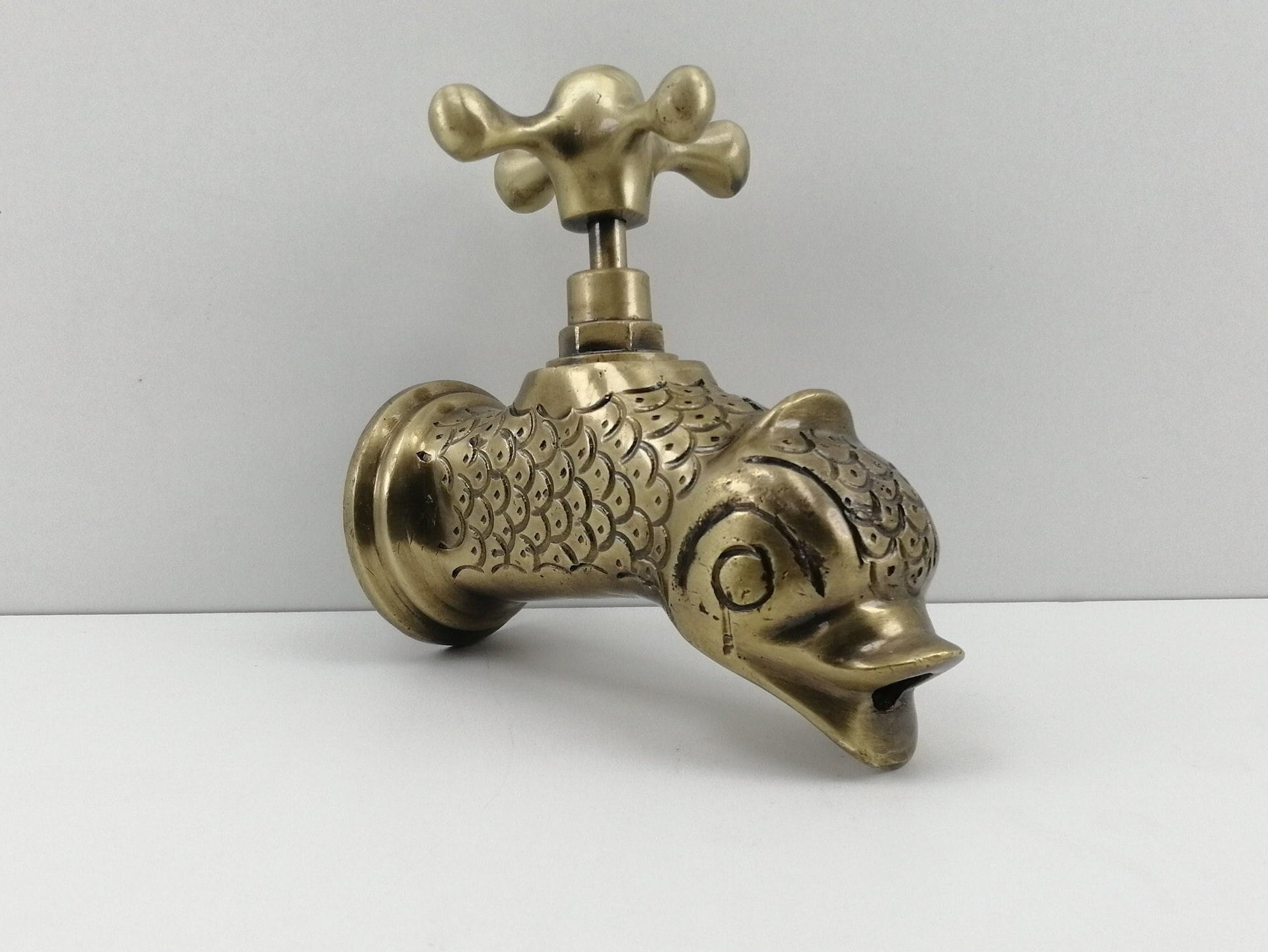 Moroccan Brass Fish Shaped Faucet 100% Handmade Unique Moroccan Design Choose the color you like