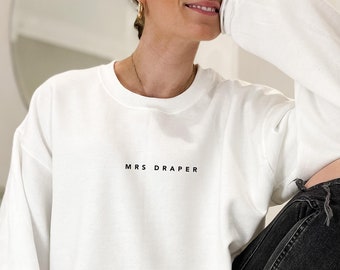 Custom Mrs Sweatshirt, Personalized Gift For Bride, Modern Bride Sweatshirt, Engagement Gift, Unique Bridal Shower Gift, Future Mrs Shirt