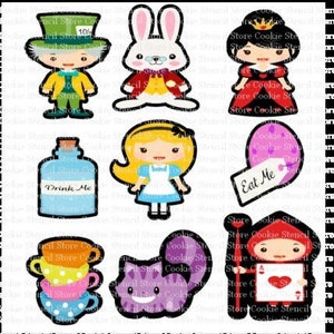 Wonderland Cookie Cutter Set: Alice in Wonderland, Birthday, Baby