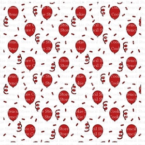 Balloons and Confetti Cookie Stencil: Birthday Party Decor