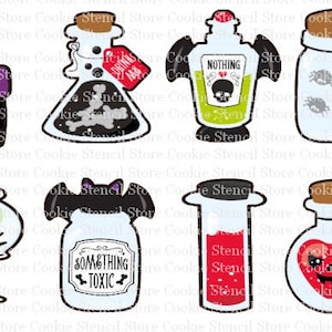Halloween Potions Cookie Cutter Set, Witch Cookie Cutter, Bottle Cookie Cutter