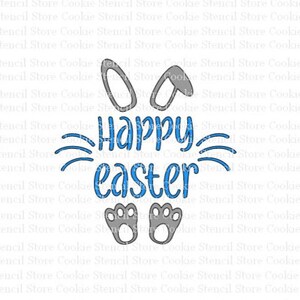Happy Easter 2 Stencil, Cookie Stencil, Craft Stencil, Cake Stencil