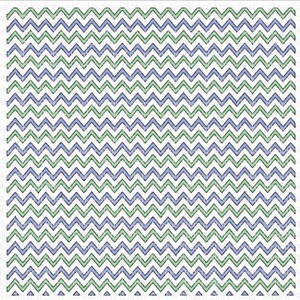May include: A seamless pattern of alternating green and blue chevron stripes. The background is white.
