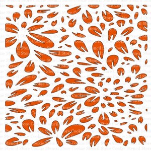Floral Cookie Stencil: Cake & Craft Decor, 5.75&quot; Square