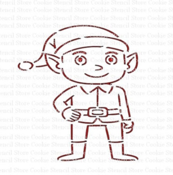 PYO Paint Your Own Elf Stencil Christmas Stencil Cake - Etsy