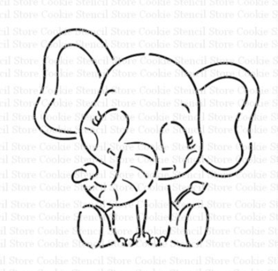 PYO Elephant Stencil, Cookie Stencil, Craft Stencil, Cake Stencil ...