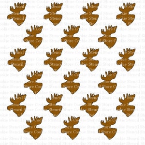 Moose Stencil: Food Grade Cookie, Cake, Craft Stencil