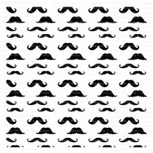 Mustaches Background Stencil: Cookie & Craft Decor (5.75&quot;x5.75&quot;)