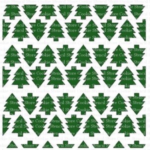 Pine Tree Stencil: Background Cookie & Craft Stencil (5.75&quot;x5.75&quot;)