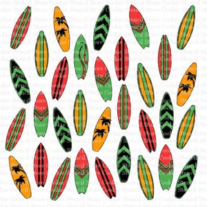 Surfboards Cookie Stencil: Cake & Craft Stencil (4 Part)