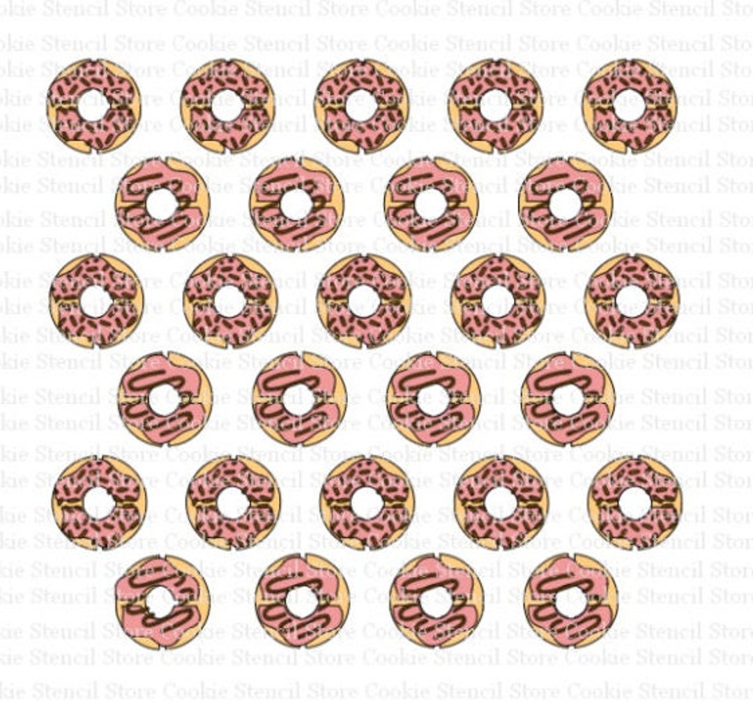 Donuts Background Stencil, Bakery Stencil, Cookie Stencil, Cake Stencil
