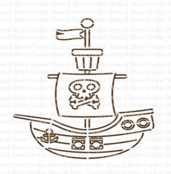 PYO Pirate Ship Stencil Cookie Stencil Craft Stencil Paint - Etsy