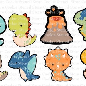 Dino Babies Cookie Cutter Set, Dinosaur Cookie Cutter, Birthday Cookie Cutter, Baby Shower Cookie Cutter