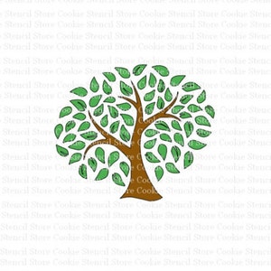 Tree Stencil: 2-Part Cookie, Cake, & Craft Decor