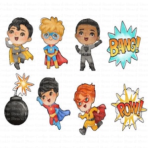 Super Hero Cookie Cutter Set: Comic Book Birthday Cutters