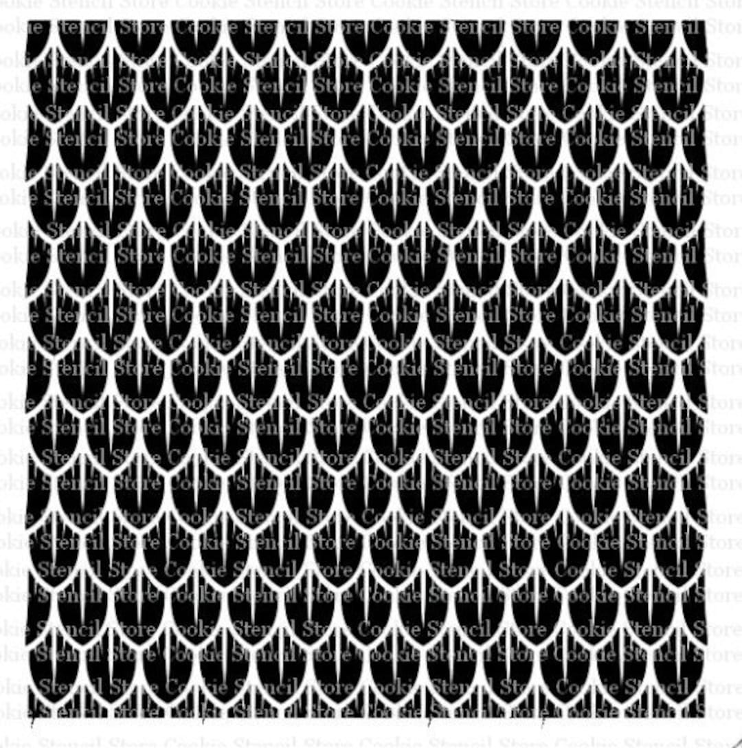 Dragon Scales Background Stencil Cookie Stencil Cake Stencil Craft dragon-scales-background-stencil-cookie-stencil-cake-stencil-craft