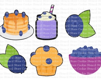 Blueberry Festival Cookie Cutter Set: 3D Printed PLA