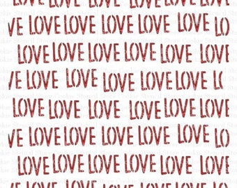 LOVE LOVE LOVE Stencil, Cookie Stencil