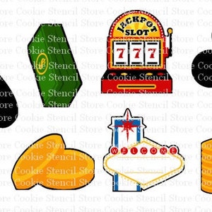 Casino Cookie Cutter Set: Las Vegas, Gambling Theme