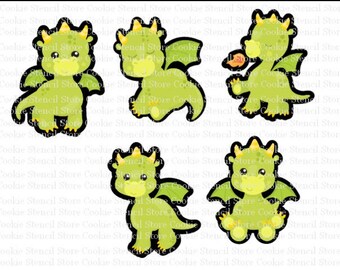 Playful Dragons Cookie Cutter Set: Fairytale Birthday Baking